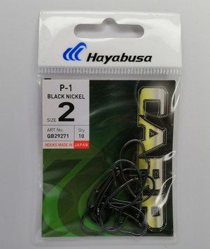 Крючки карповые Hayabusa P1 Black Nickel N&deg; 2 1631833090 фото