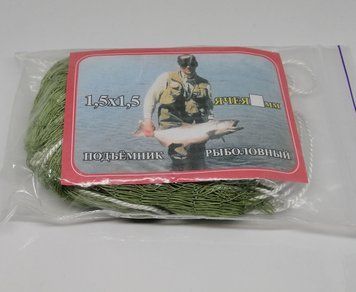 Полотно на павук рибальський нитка 1,5 на 1,5 м осередок 20 мм 2495978602 фото